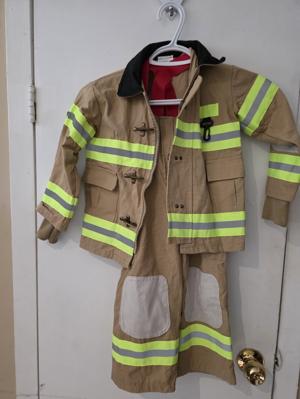 Kids Firefighter Costume Jacket and Pants -  Reflective. Size 3-4